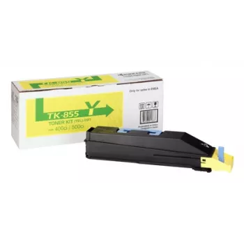 KYOCERA TK-855Y oriģinālā dzeltenā tonera kasetne, 1 gab.
