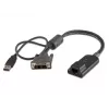 Vertiv Avocent MPUIQ-VMCDV KVM saskarnes adapteris DVI, USB 2.0, melns