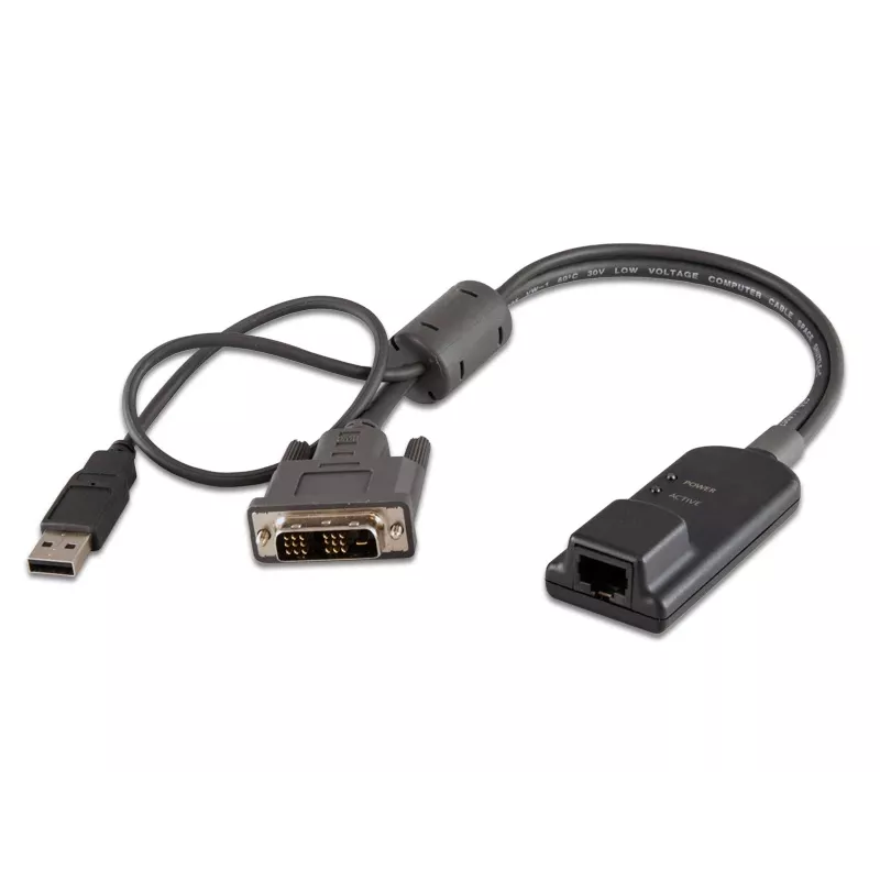 Vertiv Avocent MPUIQ-VMCDV KVM saskarnes adapteris DVI, USB 2.0, melns