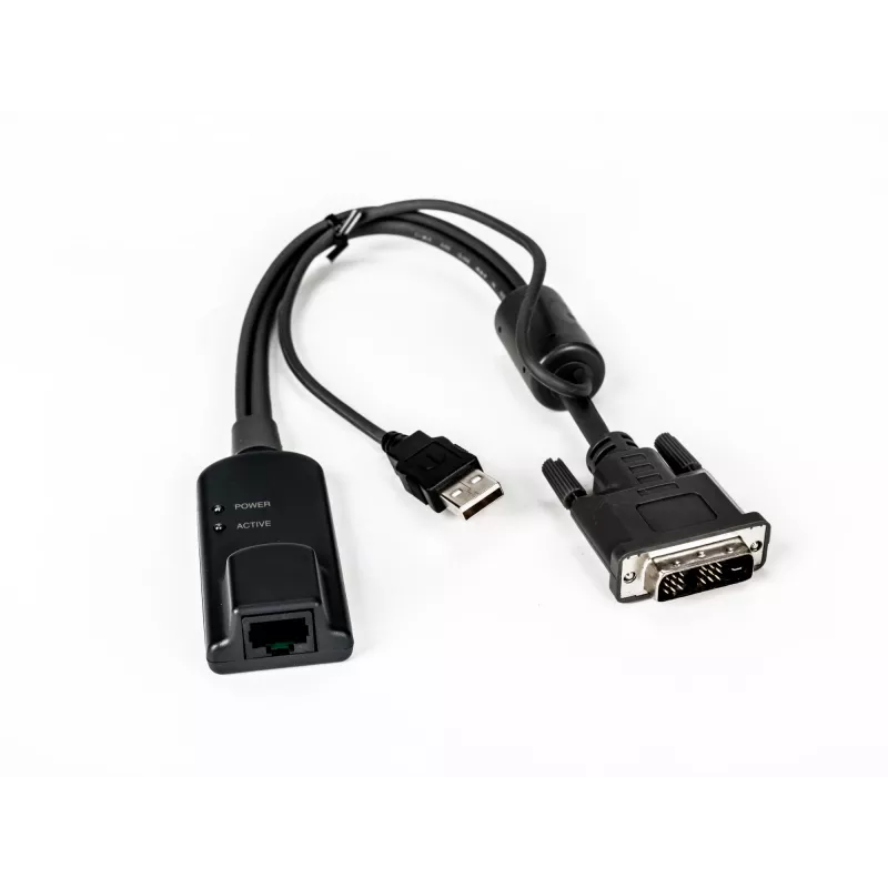 Vertiv Avocent MPUIQ-VMCDV KVM saskarnes adapteris DVI, USB 2.0, melns