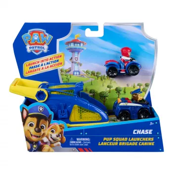 PAW Patrol Chase Pup Squad Palaižamie ar Ryder Transportlīdzekli 2-Paku, Bērnu Rotaļlietas Zēniem un Meitenēm no 3 Gadiem