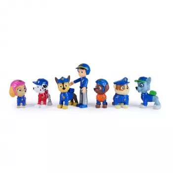 PAW Patrol Search & Rescue komandas komplekts ar 7 kolekcionējamām figūrām, ieskaitot Raideru un 6 kucēnus, bērnu rotaļlietas zēniem un meitenēm no 3 gadu vecuma