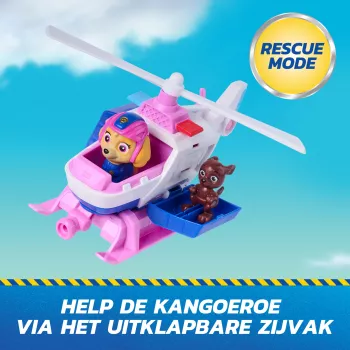 PAW Patrol: Meklēšana un glābšana, Skye glābšanas helikopters ar 2 figūrām, varoņu helikoptera rotaļlieta ar atpakaļvilkšanas darbību, bērnu rotaļlietas zēniem un meitenēm no 3 gadu vecuma