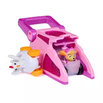PAW Patrol Skye Pup Squad Palaižamās Mašīnas ar Chickaletta Transportlīdzekli 2-Paka, Rotaļlietas Bērniem no 3 Gadiem