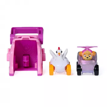 PAW Patrol Skye Pup Squad Palaižamās Mašīnas ar Chickaletta Transportlīdzekli 2-Paka, Rotaļlietas Bērniem no 3 Gadiem