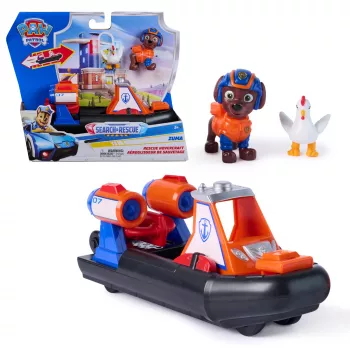 PAW Patrol: Meklēšana un glābšana, Zuma glābšanas hidroplāns ar 2 figūriņām, rotaļu laiva ar atvelkamo darbību, bērnu rotaļlietas zēniem un meitenēm no 3 gadu vecuma