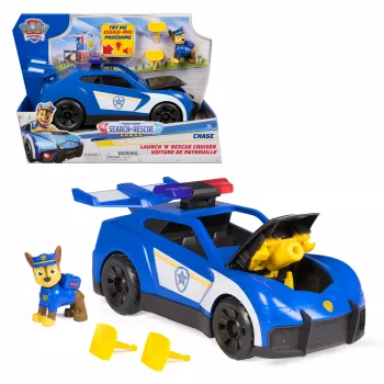 PAW Patrol: Meklēšana un glābšana, Čeisa palaišanas un glābšanas kreiseris ar figūriņu un 2 šāviņiem, gaismām, skaņām un slēptu palaidēju, rotaļlietas zēniem un meitenēm no 3 gadu vecuma