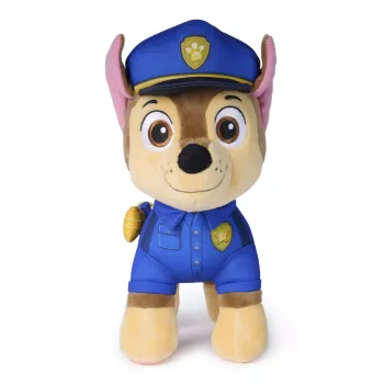 PAW Patrol: Meklēšanas un glābšanas Čeiss, mīkstā rotaļlieta ar lukturīša aksesuāru, pirmsskolas rotaļlietas, bērnu rotaļlietas zēniem un meitenēm, no 3 gadu vecuma, 25 cm