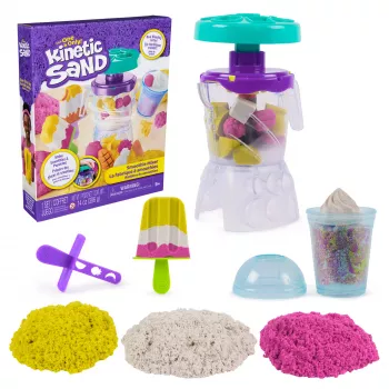 Kinetic Sand Smoothie Mixer rotaļu komplekts, 14 oz (397 g) veidojamās smiltis, Lieldienu groza pildījums