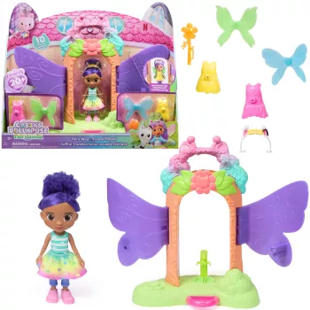 Gabby's Dollhouse Fairylandia, Fairy Magic Atklāšanas Rotaļu Komplekts ar Pārveidošanās Funkciju un Leļļu Mājas Aksesuāriem, Bērnu Rotaļlietas Meitenēm un Zēniem no 3 Gadiem