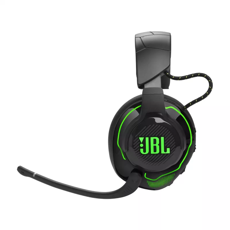 JBL Quantum 910X austiņas, vadu un bezvadu, spēlēm, USB Type-C, Bluetooth, melnas, zaļas