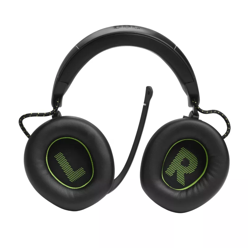 JBL Quantum 910X austiņas, vadu un bezvadu, spēlēm, USB Type-C, Bluetooth, melnas, zaļas