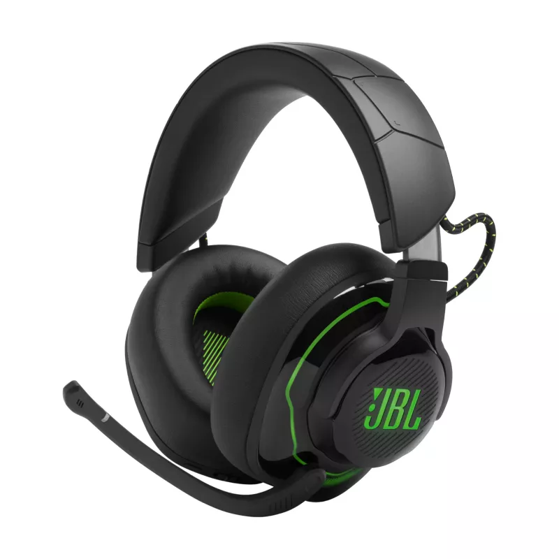 JBL Quantum 910X austiņas, vadu un bezvadu, spēlēm, USB Type-C, Bluetooth, melnas, zaļas