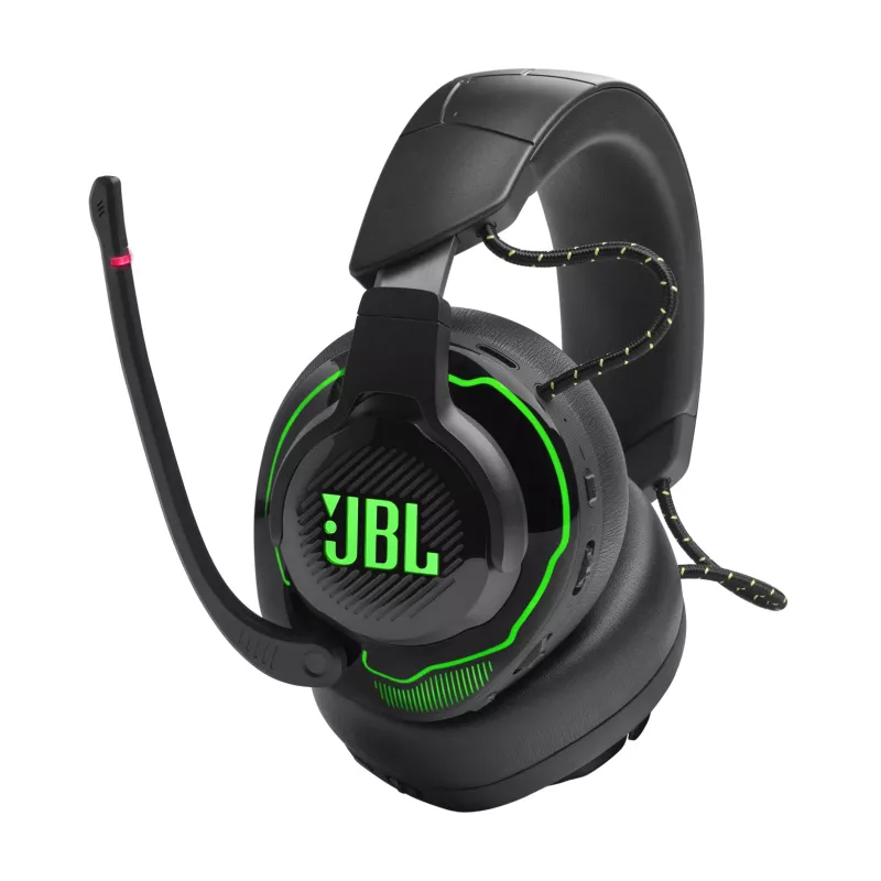JBL Quantum 910X austiņas, vadu un bezvadu, spēlēm, USB Type-C, Bluetooth, melnas, zaļas