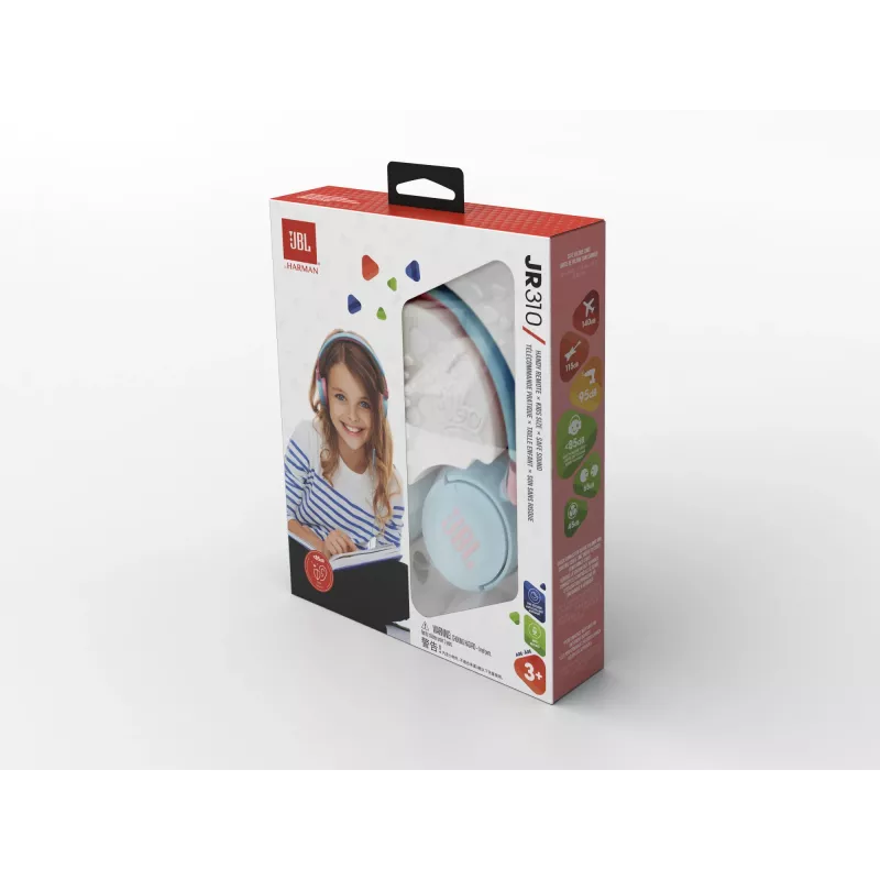 JBL JR310 ZILAS bērnu austiņas, vadu, 20 - 20000 Hz, 112 g