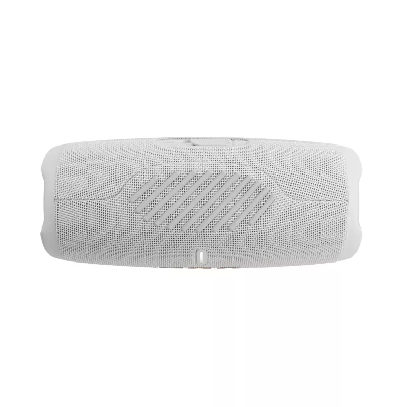 JBL Charge 5 balts — portatīvais skaļrunis ar 30 W, IP67, 20 h akumulatoru