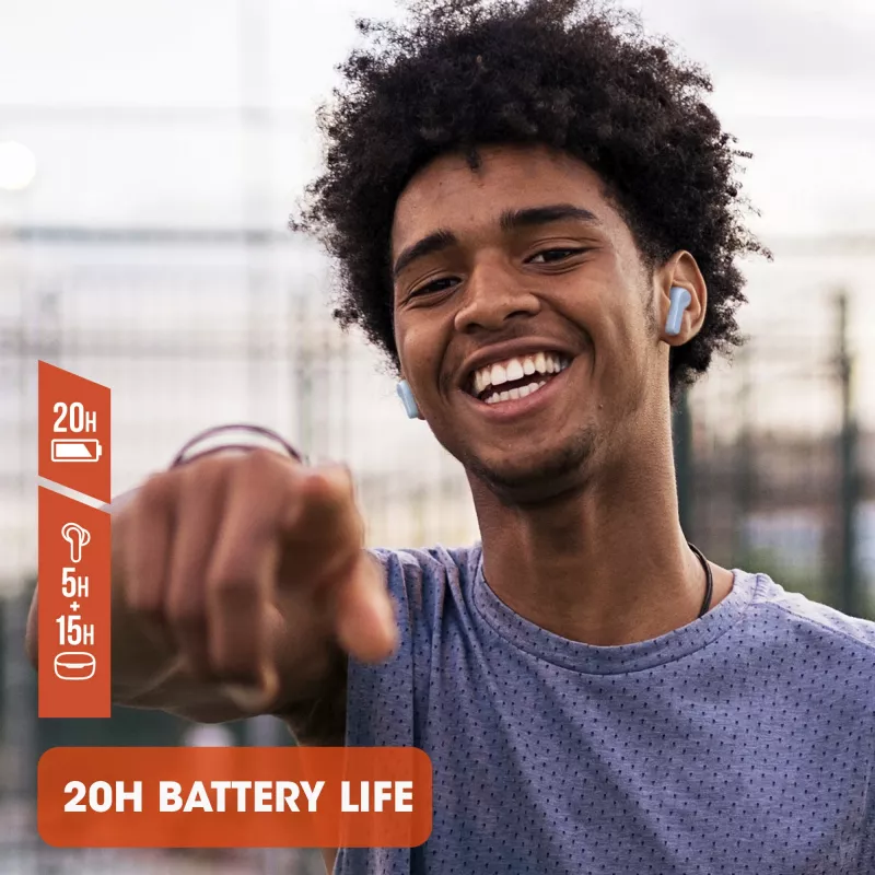JBL Wave 200 TWS BALTI - Bezvadu austiņas, 20–20000 Hz, 48 g