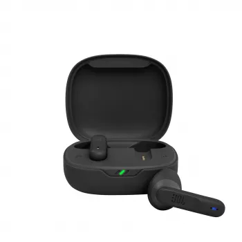 JBL WAVE 300TWS austiņas, True Wireless Stereo, iebūvēts mikrofons, Bluetooth, uzlādes futrālis, melnas