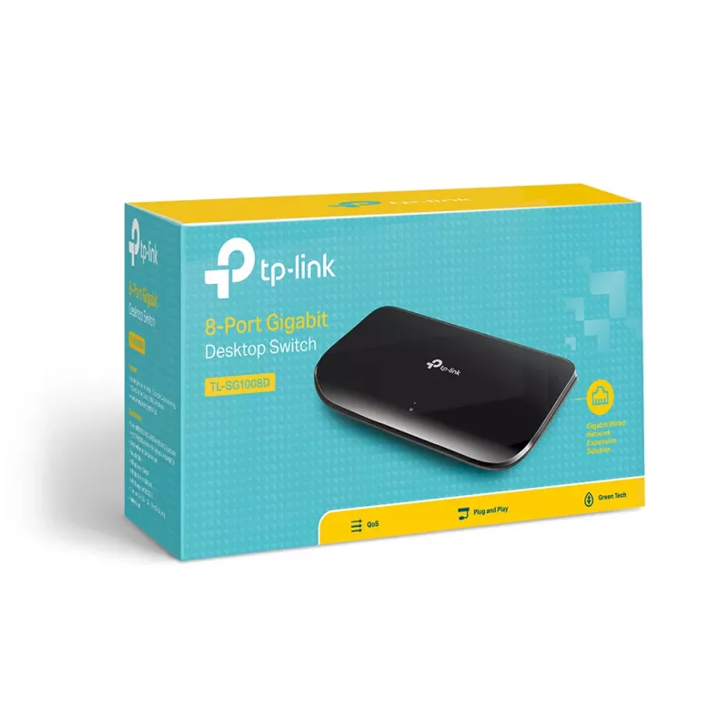 TP-Link TL-SG1008D 8 portu Gigabit Ethernet slēdzis, nepārvaldāms, sienas montāža