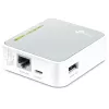 TP-Link TL-MR3020 pārnēsājamais 3G/4G bezvadu N maršrutētājs, Wi-Fi 4 (802.11n), vienas joslas (2,4 GHz), Ethernet LAN, pelēks/balts