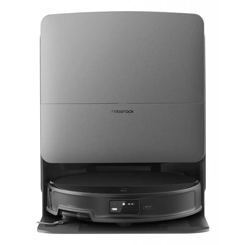 Robotputekļsūcējs Roborock SAROS 20X — apaļš, 0.259 L putekļu tvertne, 6400 mAh, 200 min darbība, bāze ar 2.5 L putekļiem, mopu mazgāšana, melns