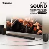 Skaņas josla Hisense AX5140Q 5.1.4 Dolby Atmos, 600 W RMS, bezvadu zemfrekvences skaļrunis 280 W, melna