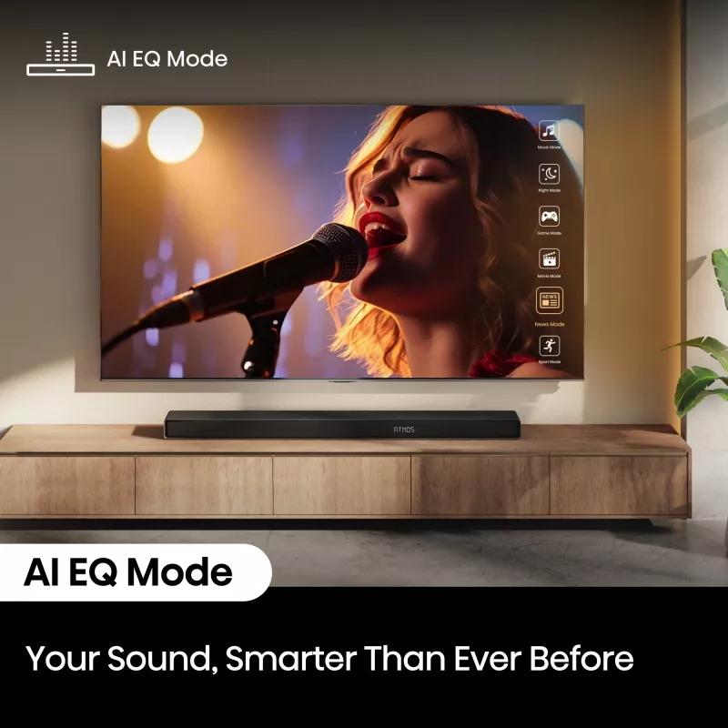 Skaņas josla Hisense AX5140Q 5.1.4 Dolby Atmos, 600 W RMS, bezvadu zemfrekvences skaļrunis 280 W, melna
