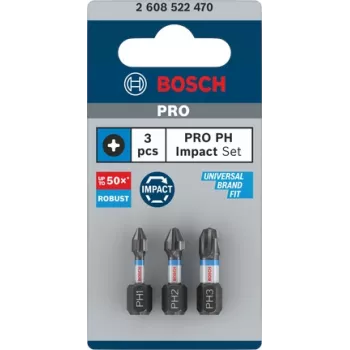 Bosch Phillips skrūvgriežu uzgaļu komplekts 3 gab. 2608522470