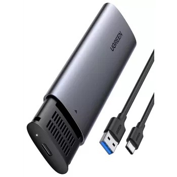 Ugreen 10903 M.2 SSD korpuss, melns/pelēks, 2TB, 5 Gbit/s