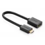 HDMI kabelis Ugreen 20137 Mini-HDMI vīriešu uz HDMI sieviešu melns zeltīts