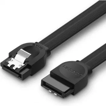 SATA kabelis UGREEN 30796 0,5m Melns Vīrietis/Vīrietis
