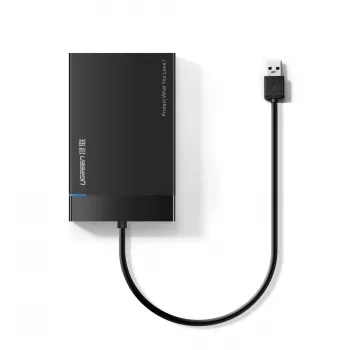 Ugreen 30847 ārējais korpuss HDD/SSD 2,5 collu melns līdz 6TB 5 Gbit/s