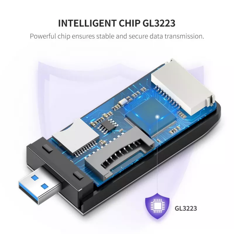 Karšu lasītājs UGREEN 50541 USB 3.2 Gen 1 (3.1 Gen 1) — CF, SD, MicroSD, Memory Stick, Tērauda krāsa, 5000 Mbit/s