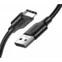 Ugreen 60116 USB kabelis USB 2.0 1 m USB A USB C Melns