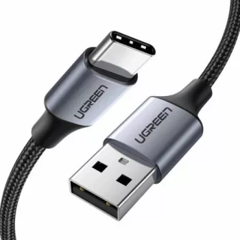 USB kabelis Ugreen 60127 USB 2.0 1,5m USB A uz USB C Melns