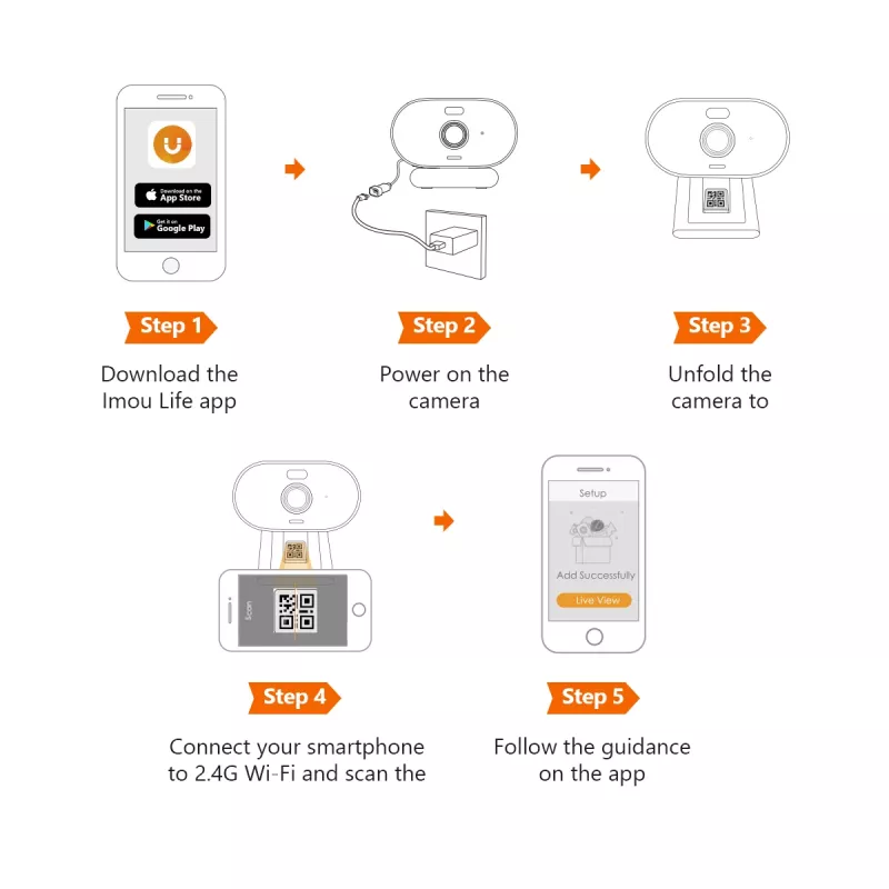 IP drošības kamera IMOU Versa IPC-C22FP-C — bezvadu bullet, 2 MP Full HD, 97°×52° skats, 8x digitālais tālummaiņa, IP65