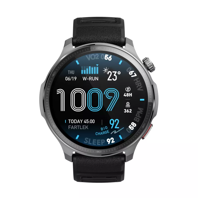 Amazfit Balance 2 XT viedpulkstenis ar 3.81 cm (1.5 collu) AMOLED displeju, 480 x 480 pikseļi, melns, GPS, Wi-Fi