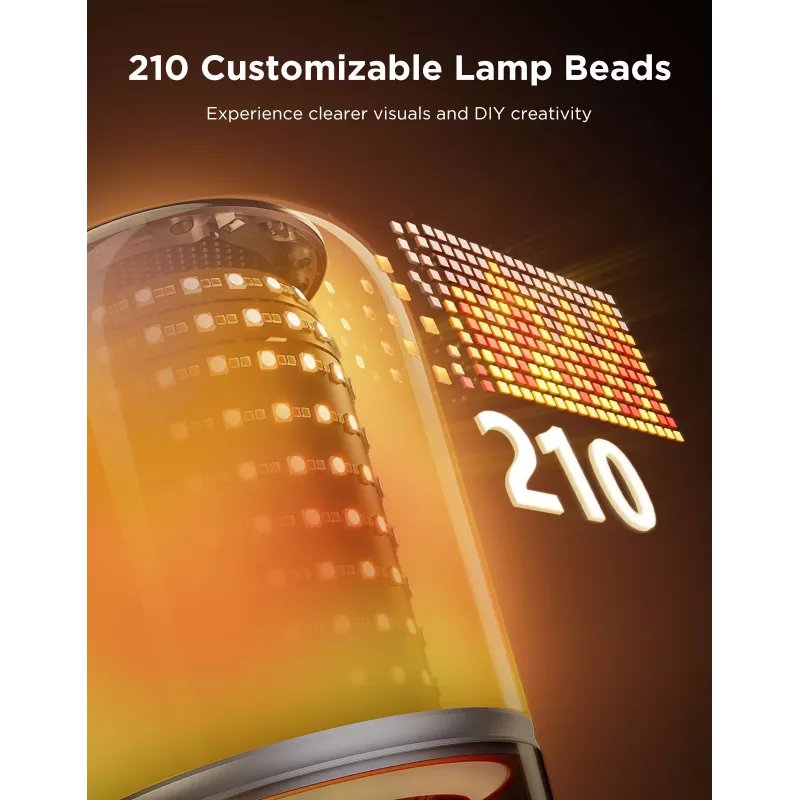 Galdiņa lampa Govee H6020 Table Lamp 2 Pro Sound by JBL — RGBIC + Silta balta, 600 lm, Wi‑Fi & Bluetooth, 5200 mAh