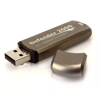 Kanguru Defender 2000 FIPS 140-2 sertificēts, 16 GB USB zibatmiņa, USB Type-A 2.0, brūna