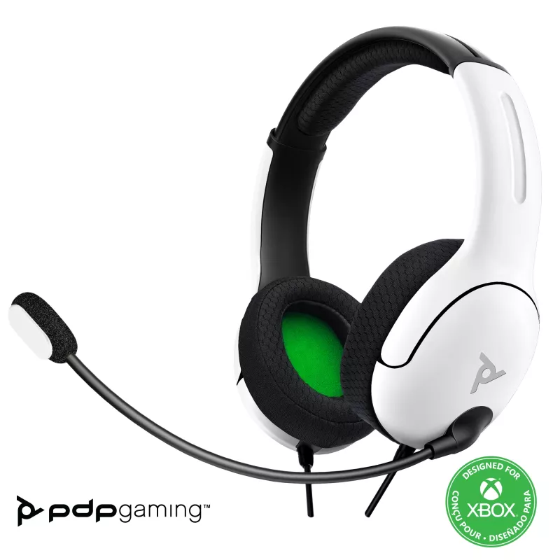 PDP LVL40 vadu stereo austiņas spēlēm, balta