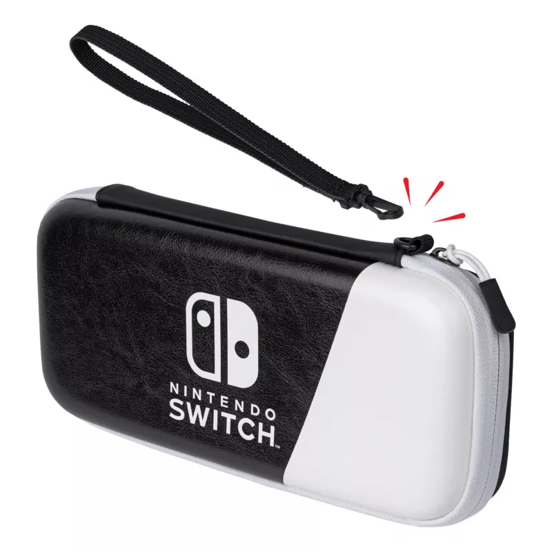 PDP Slim Deluxe: Black & White Hardshell maciņš Nintendo Switch, Switch Lite, Switch OLED