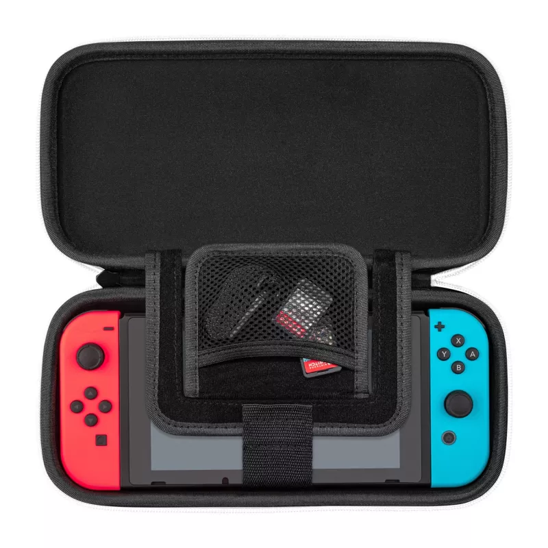PDP Slim Deluxe: Black & White Hardshell maciņš Nintendo Switch, Switch Lite, Switch OLED