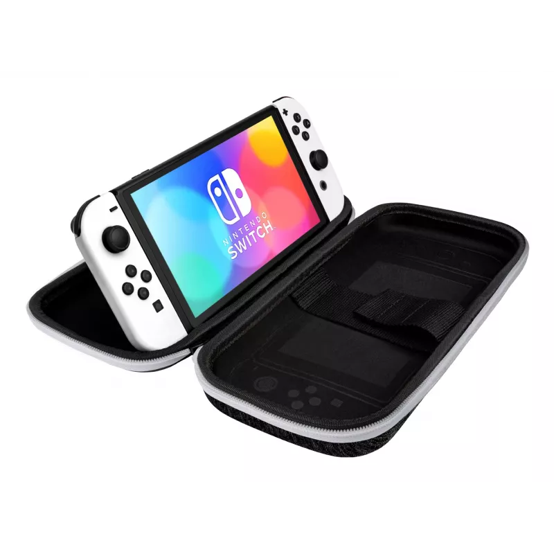 PDP Slim Deluxe: Black & White Hardshell maciņš Nintendo Switch, Switch Lite, Switch OLED