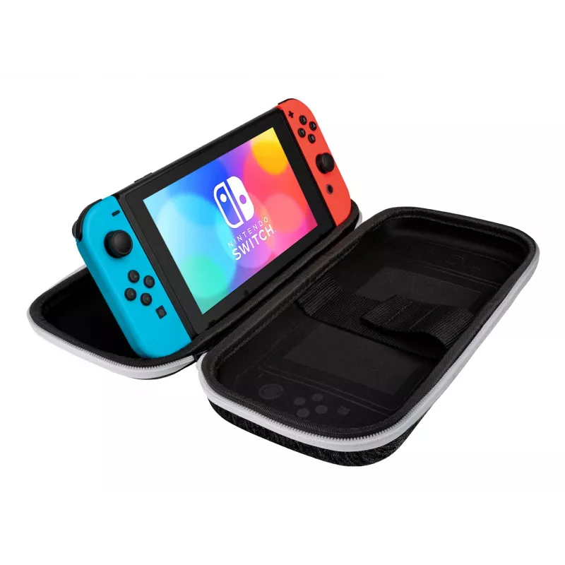 PDP Slim Deluxe: Black & White Hardshell maciņš Nintendo Switch, Switch Lite, Switch OLED