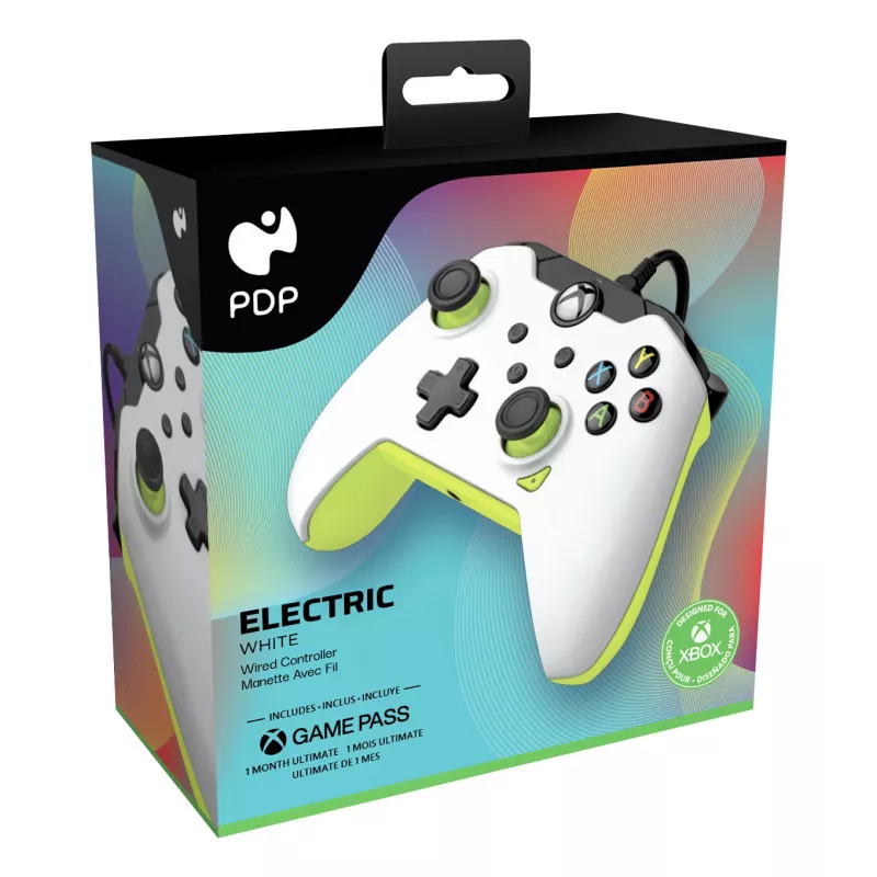 PDP vadu kontrolieris Electric White — Xbox Series X|S, Xbox One, Xbox, Windows 10/11
