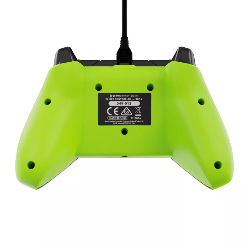 Vadu PDP Fuse Carbon spēļu kontrolieris Electric Black Xbox Series X|S, Xbox One un Windows — USB-C, 2.43 m kabelis, D-pad, Menu/Share/View pogas