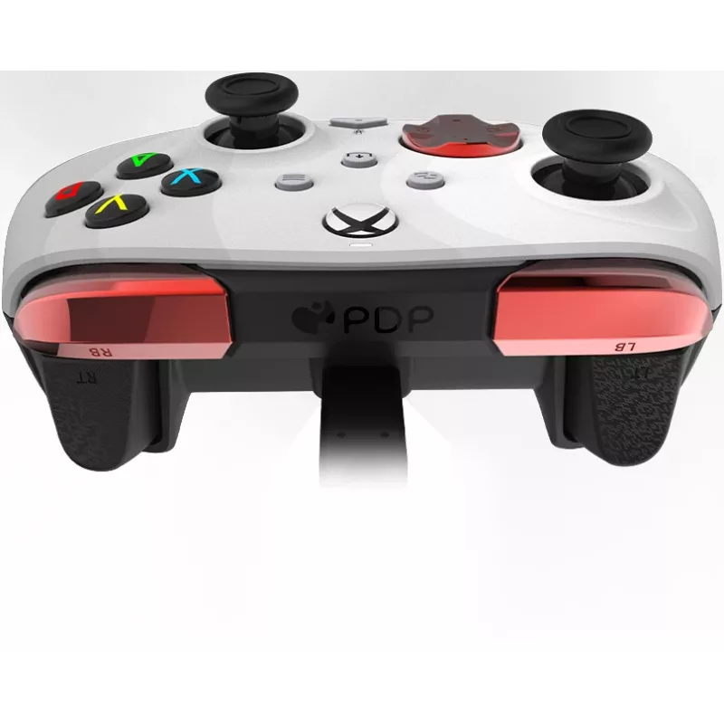 Spēļu kontrolieris PDP Rematch Advanced — vadu USB-C, PC, Xbox One, Xbox Series X|S — melns/sarkans/balts, 2,43 m kabelis