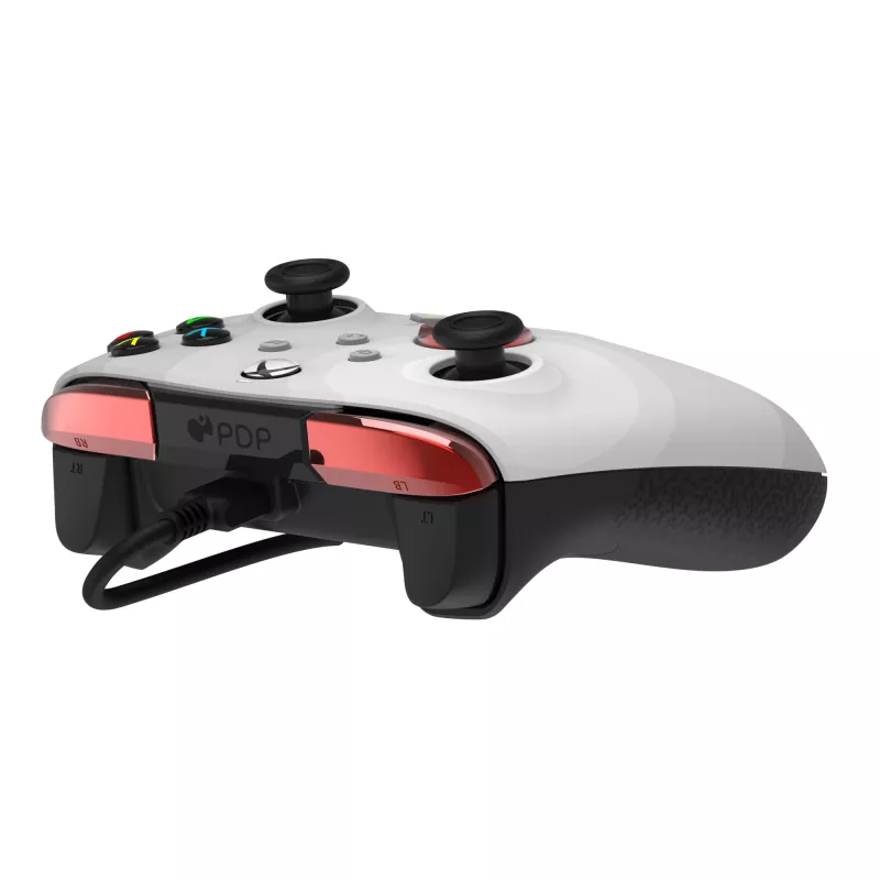 Spēļu kontrolieris PDP Rematch Advanced — vadu USB-C, PC, Xbox One, Xbox Series X|S — melns/sarkans/balts, 2,43 m kabelis