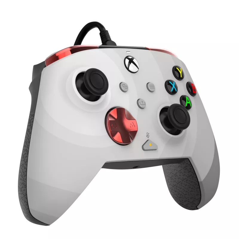 Spēļu kontrolieris PDP Rematch Advanced — vadu USB-C, PC, Xbox One, Xbox Series X|S — melns/sarkans/balts, 2,43 m kabelis