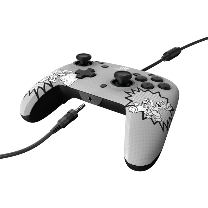 PDP REMATCH Comic Attack vadu spēļu kontrolieris Nintendo Switch, Switch OLED, melns/pelēks/balts